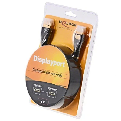 Afbeelding van Delock 82771 DisplayPort kabel Aansluitkabel stekker, stekker 2.00 m Antraciet