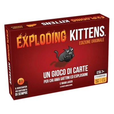 Afbeelding van Asmodee Exploding Kittens kaartspel, gezelschapsspel, 2 5 spelers, 7 jaar en ouder, editie in het Italiaans