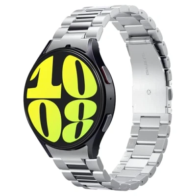 Afbeelding van Spigen Modern Fit 316L armband compatibel met Samsung Galaxy Watch 7 44 mm (2024), zilver