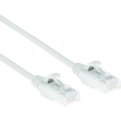 Afbeelding van ACT DC8901 LSZH U/UTP CAT6 Datacenter Slimline Patchkabel Snagless RJ45 connectoren Wit 1 meter