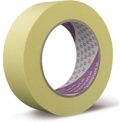 Afbeelding van TechnoTape Maskingtape SP Licht geel 38 mm (x 50 meter) Techno Tape
