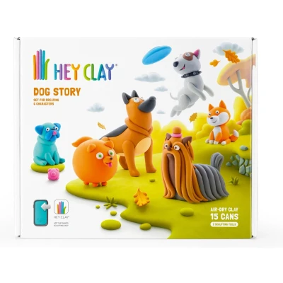 Afbeelding van Hey Clay Boetseerklei Hondenvriendjes (15 potjes)