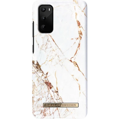 Afbeelding van iDeal of Sweden Samsung Galaxy S20 Backcover hoesje Carrara Gold