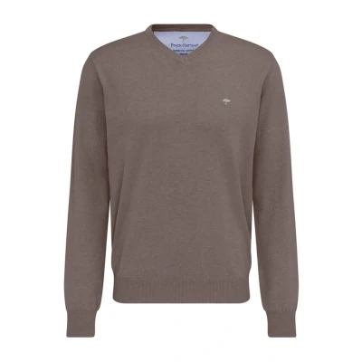 Afbeelding van FynchHatton Trui VNeck Bruin S
