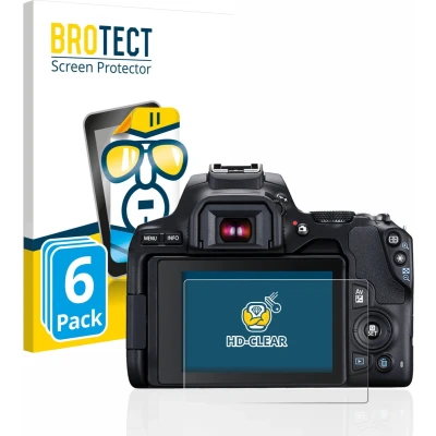 Afbeelding van BROTECT Screenprotector voor Canon EOS 250D Folie Beschermfolie transparant (6 Stuks)