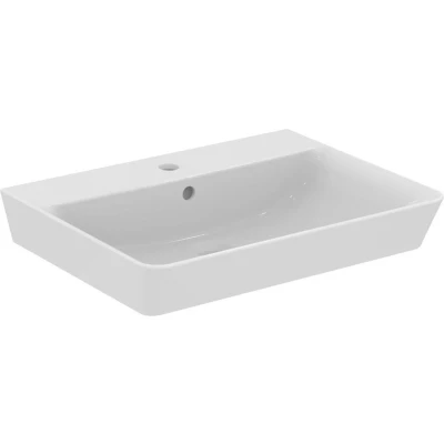 Afbeelding van Ideal Standard Connect Air wastafel Cube met 1 kraangat overloop 60x46cm wit