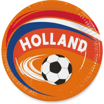 Afbeelding van Borden Holland Voetbal Oranje 23cm 8 stuks