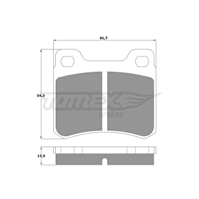 Afbeelding van TOMEX brakes TX 10 37 Remblokkenset Achteras MERCEDES BENZ: 190