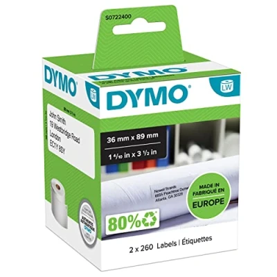 Afbeelding van Dymo Labels 89x36mm 2x260x