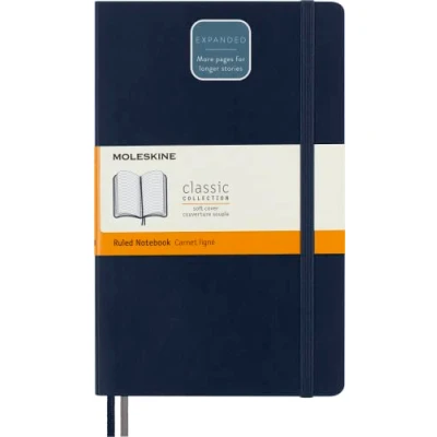 Image de Carnet ligné augmenté Moleskine Classique Grand Format Couverture Souple Bleu Saphir