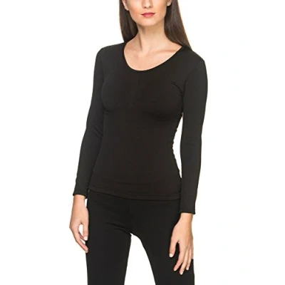 Afbeelding van Ysabel Mora Zwart thermoshirt met lange mouwen, zwart.