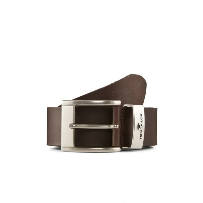 Afbeelding van TOM Tailor MIT Schmaler Schnalle Riem, Heren, Maat: 85, Brown uni