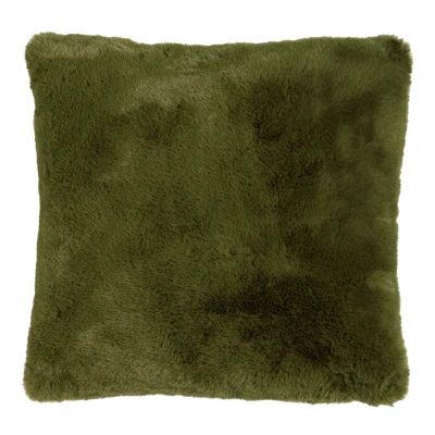 Afbeelding van Dutch Decor ZAYA Sierkussen 45x45 cm bontlook effen kleur Chive groen