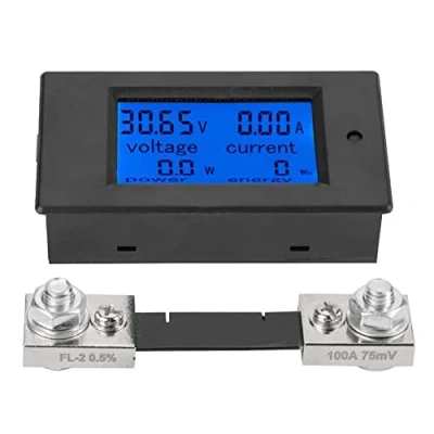Afbeelding van DC 6.5 100 V 0 100A Digitale Spanning Stroom Multimeter Power Meter LCD Volt Amp Manometer Ampèremeter Voltmeter Met Shunt (100A Shunt)