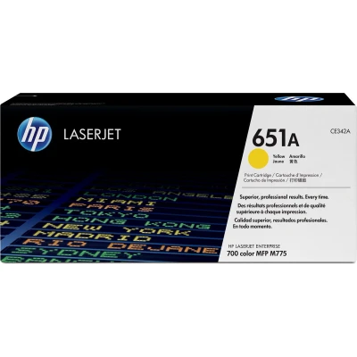Afbeelding van HP Tonercartridge CE342A 651A geel