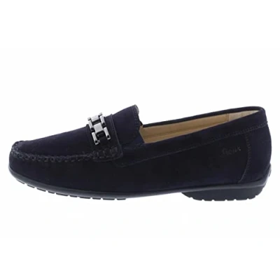 Afbeelding van Sioux Cortizia Mocassins, Dames, Maat: 35.5, Dunkelblau Veloursleer