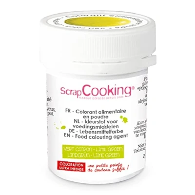 Image de SCRAP COOKING Colorant Artificiel en Poudre Vert Citron 5 g Alimentaire pour Pâtisseries &amp; Desserts 4034