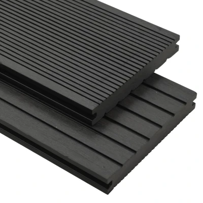 Afbeelding van Terrasplanken met accessoires 10 m² 4 m massief HKC zwart