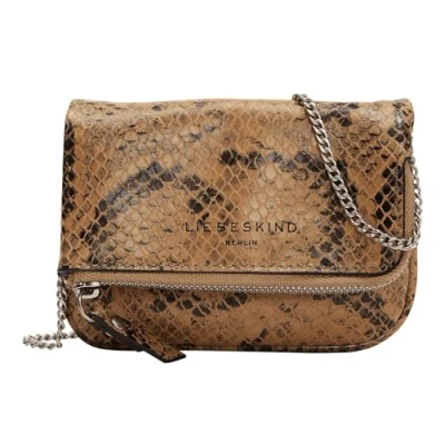 Afbeelding van LIEBESKIND BERLIN Leren Schoudertas Aloe Special Snake Crossbody Light Tan Bruine