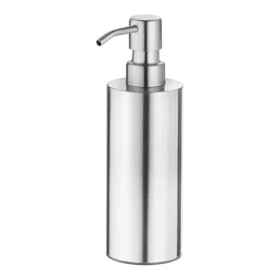 Afbeelding van AMARE Zeepdispenser Roestvrij staal Cilinder Anti vingerafdruk Duurzaam 19 x 6,3 cm.