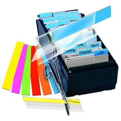 Afbeelding van 3L Fr 10502 5 stuks zelfklevende indextabs, permanente markeringsindex, verdelers, 10 x 150 mm, verschillende kleuren (5 stuks)