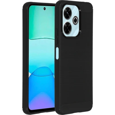 Afbeelding van imoshion Hoesje Geschikt voor Xiaomi Redmi 13 (4G) Siliconen Brushed Backcover Zwart