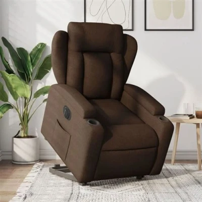 Afbeelding van VidaXL, Fauteuils, Relaxfauteuil met opstahulp elektrische stof