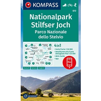 Afbeelding van KOMPASS Wanderkarte 072 Nationalpark Stilfser Joch / Parco Nazionale dello Stelvio 1:50.000