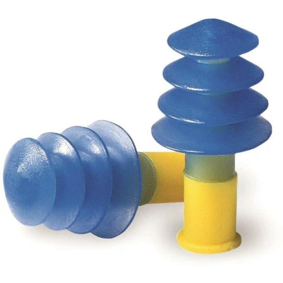 Image de HOWARD LEIGHT 1011281 Bouchons d&#039;oreille Fusion Small avec cordon jaune/vert (50 paires)