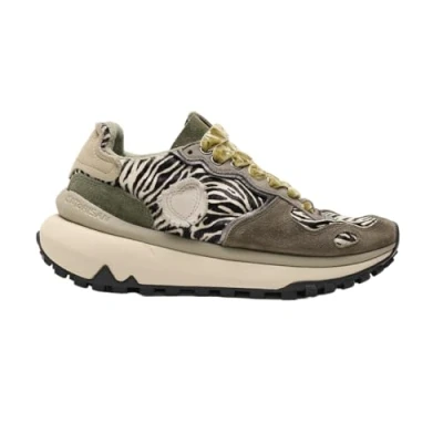 Afbeelding van Satorisan Chacrona Metta Premium Casual Sneakers Vrouwen Vintage Leer Kleur Zebra Maat 39