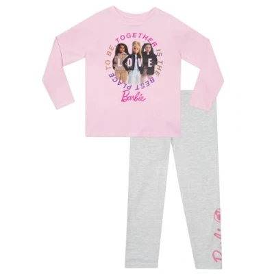 Afbeelding van Barbie pyjama voor meisjes, kinderen, pyjamasets Roze