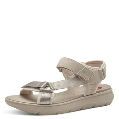 Afbeelding van Jana Outdoorsandalen, Dames, Maat: 36, Lt grey Textiel/ synthetisch
