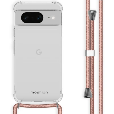 Afbeelding van iMoshion Hoesje Geschikt voor Google Pixel 8 met koord Backcover Rosé Goud