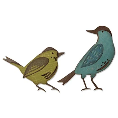 Afbeelding van Sizzix Thinlits 664433 stanssjablonen, motief Feathered Friends van Tim Holtz papier, meerkleurig, Eén maat