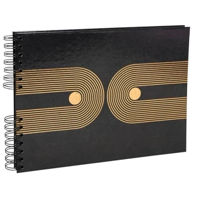 Afbeelding van Exacompta, Fotoalbum, Fotoalbum mit Spiralbindung, 50 Seiten schwarz, 32x22 cm, Graphik (32 x 22 cm)
