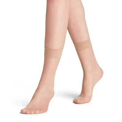 Afbeelding van FALKE Dames Seidenglatt 15 DEN, dun, transparant, glanzend, brede randen, zonder druk op het been, fijne naad versterkt aan de tenen, zacht fijn garen, 1 paar, Beige (Crystal 4409)