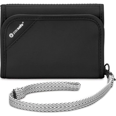 Afbeelding van PacSafe RFIDsafe Trifold Portemonnee Black Zwart Moneybelts &amp; Documenttasjes