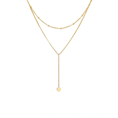 Afbeelding van Elli Layer LOOK Basic Ketting goldcoloured, Dames, Maat: 45, Gold coloured