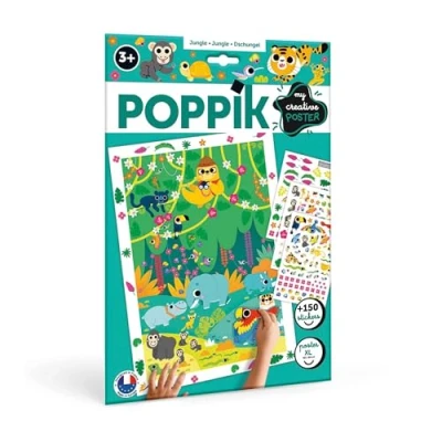 Afbeelding van Poppik, Stickers, Sticker Creatieve Poster Jungle