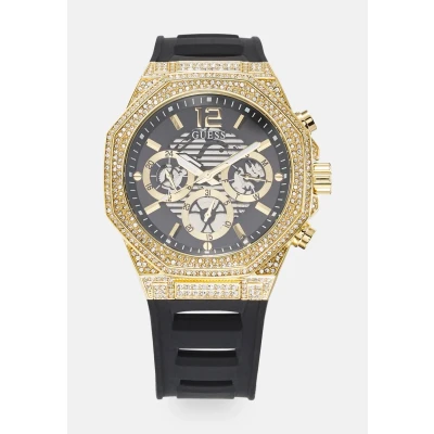Afbeelding van Guess Momentum Chronograaf Black sunray/goldcoloured, Maat: One Size, sunray/gold coloured