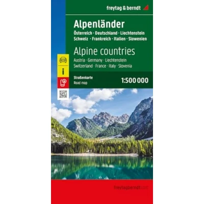 Afbeelding van Alpenländer, Straßenkarte 1:500.000, freytag &amp; berndt: Österreich Deutschland Schweiz Frankreich Italien Slowenien: AK 2701