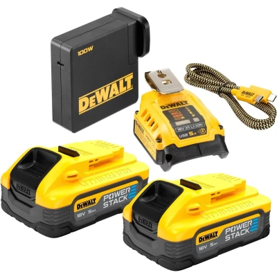 Afbeelding van DeWALT DCB094H2 USB C POWERSTACK Starter Kit 18V 5.0Ah