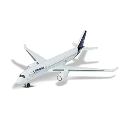 Image de Majorette Airbus 350 Lufthansa 212057980Q02 avion jouet design original env. 11 cm blanc pour enfants à partir de 3 ans