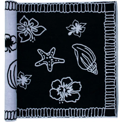 Afbeelding van The One Towelling 90x190 Strand Hawaii Black / White