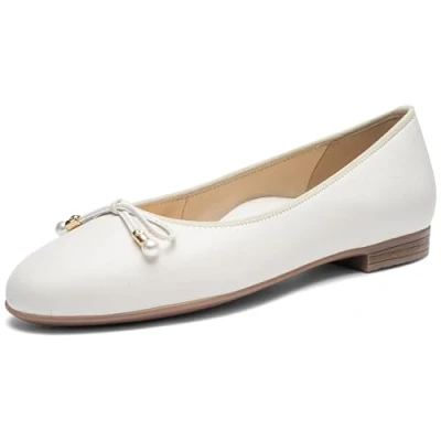 Afbeelding van ara Ballerina&#039;s cream, Dames, Maat: 39, Cream Leer