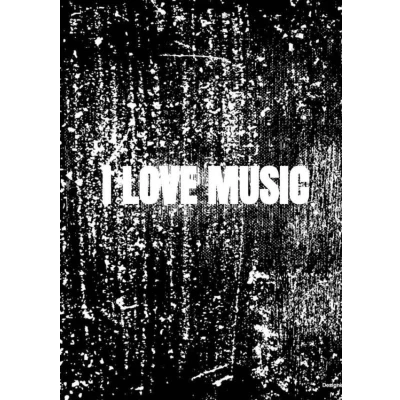 Afbeelding van Notenschrift Notenbalken I love music (A5) Allets comfort