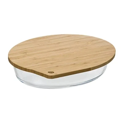 Afbeelding van 5Five Ovenschaal met deksel borosilicaat glas ovaal 2.4 Liter 30 x 21 5 cm