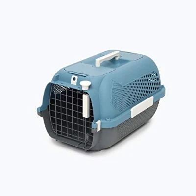 Afbeelding van CATIT Transportkooi voor katten, klein, max. hoogte kat, 24 cm, blauw grijs
