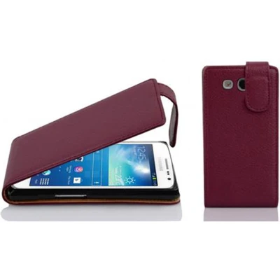 Afbeelding van Cadorabo Hoesje geschikt voor Samsung Galaxy EXPRESS 2 in BORDEAUX PAARS Beschermhoes flip design Case Cover van getextureerd imitatieleer