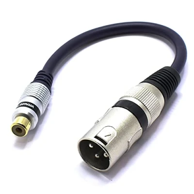 Afbeelding van VITALCO XLR stekker naar RCA aansluiting adapter voor 3 polige microfoon audiokabel